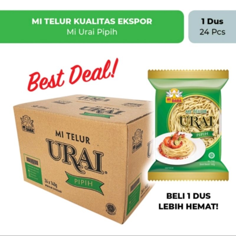 

Mie Urai Pipih burung dara Karton 24pc
