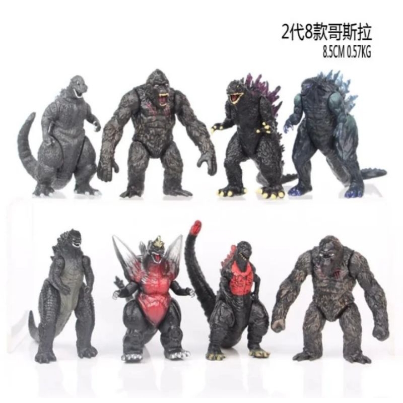 Godzilla king kong set mainan action figure kingkong godzila