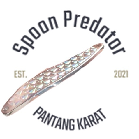 Spoon umpan tenggiri umpan ikan predator motif sisik lekuk S