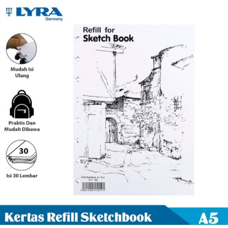 

LYRA Kertas Isi Ulang Buku Sketsa Ukuran A5 30 Lembar