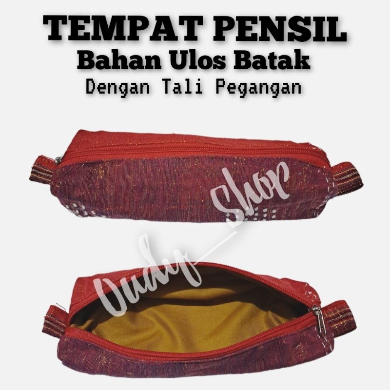 Tas Tempat Pensil Alat Tulis Sekolah Bahan Ulos Batak