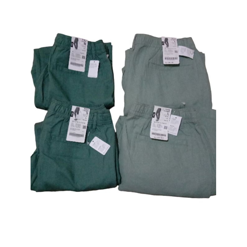 Celana Pria Ankle Linen Giordano original size S,L