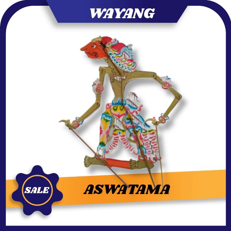 ASWATAMA ASWOTOMO TOKOH KURAWA WAYANG KULIT WAYANG BAHAN KERTAS KARTON DUPLEK