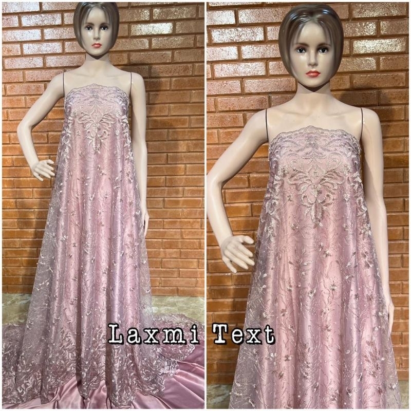 Kain tile akar renda new / bahan tulle/ cocok untuk dress Tunik gaun pengantin seragaman dll TERMURAH