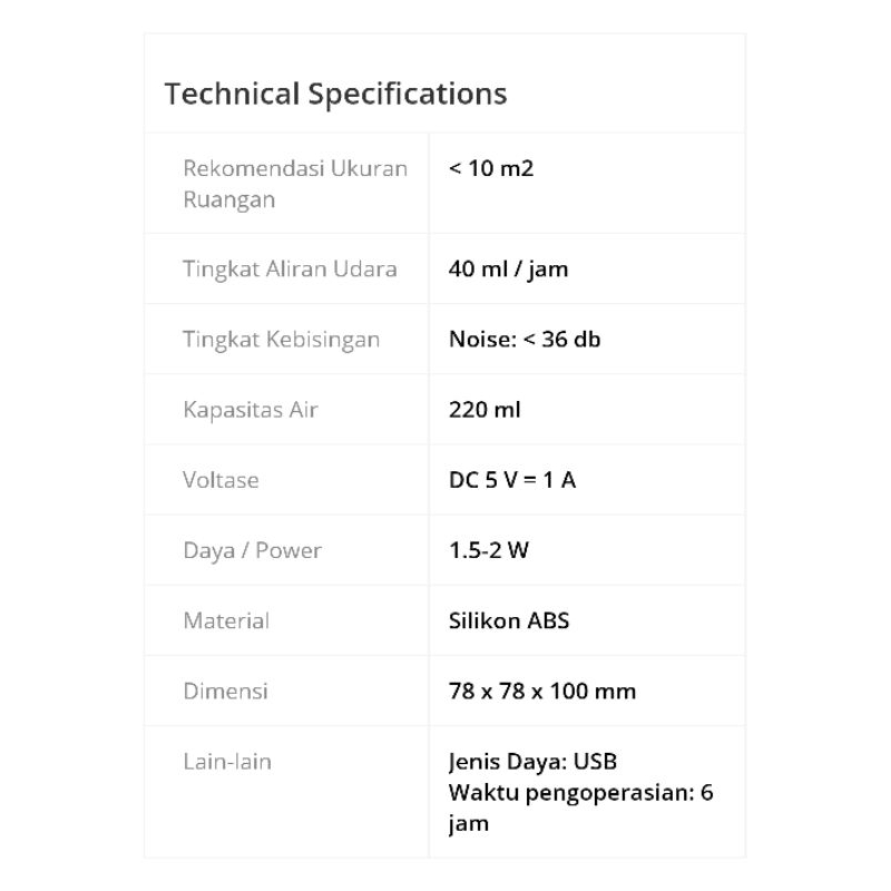 Humidifier Air Mini Aromatherapy Diffuser Vinkkatory LED Light 220ml