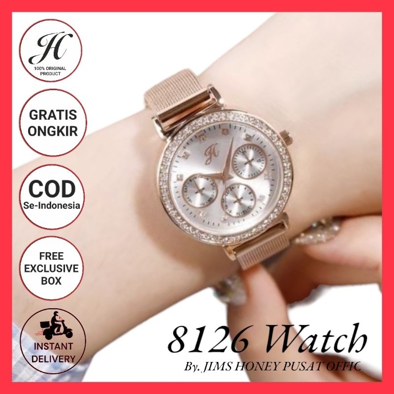 Jam Tangan Trendi Glamour Jimshoney JH 8126 Women Watch Branded / Jam Tangan Wanita Murah