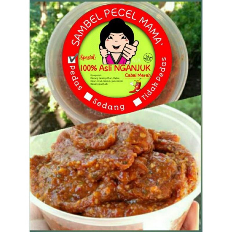 

SAMBEL PECEL ASLI NGANJUK PEDAS SEDANG BUMBU KACANG SANGRAI 500 gram