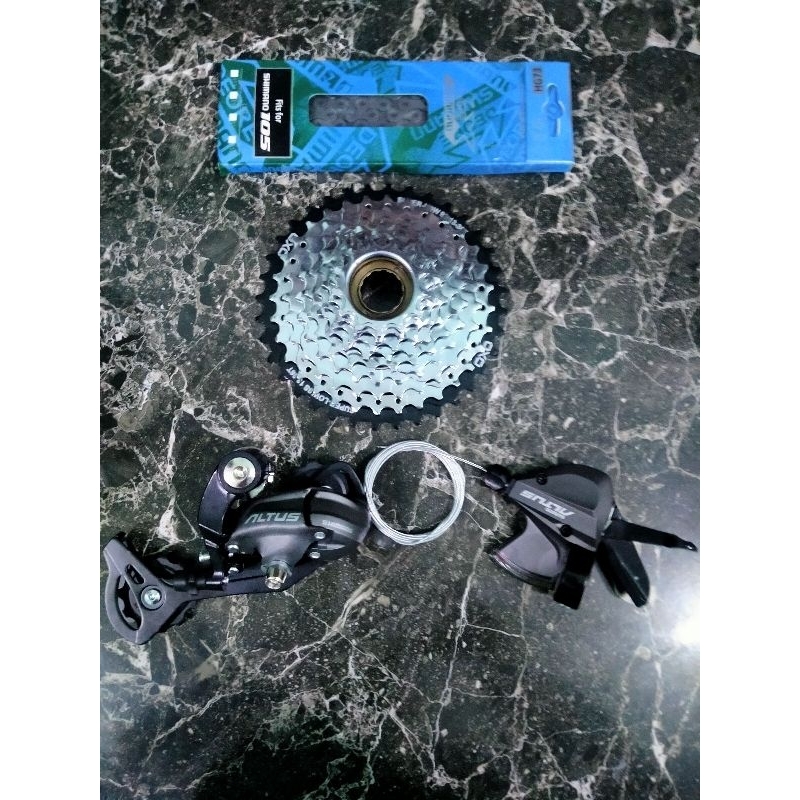 Groupset grupset Shimano Altus Acera M370 M390 TY300 TX35 7 8 9 Speed Ulir Freewheel