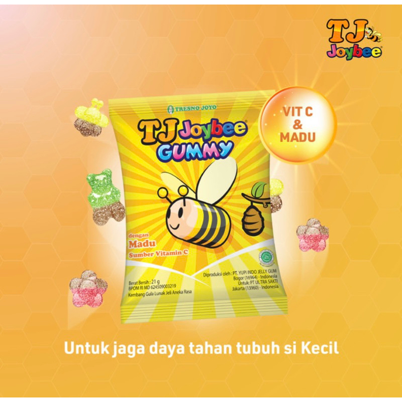 TJ joybee gummy sachet 21 gram ( permen multivitamin anak jaga daya tahan tubuh )