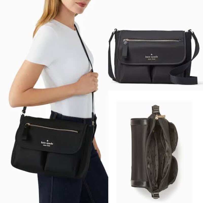 KATE SPADE Chelsea The Little Better Nylon Daily Medium Crossbody Black