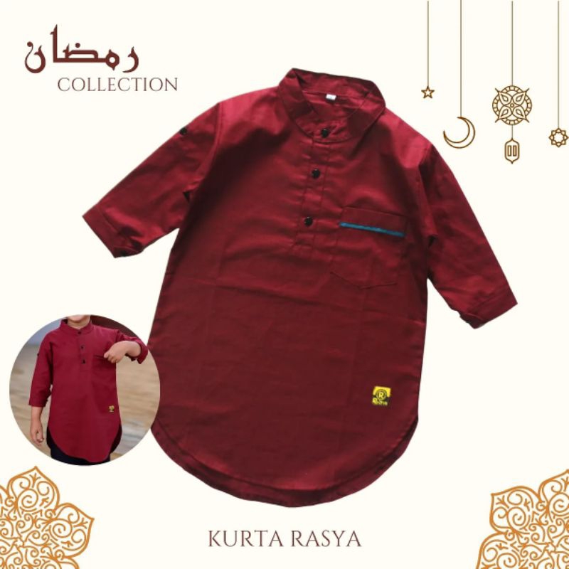 Kurta Anak Laki Laki Lengan 3/4 Baju Koko Lebaran 2023 Terbaru Keren Premium Usia 4 5 6 7 8 9 10 Tahun Bahan Katun Sigaret