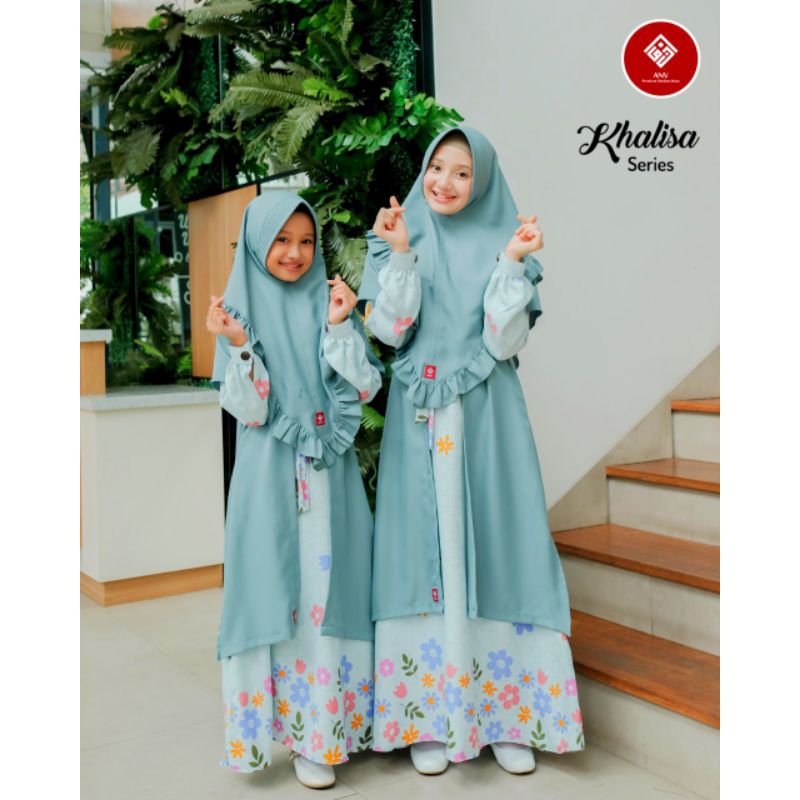 Gamis Khalisa by ANV Original/gamis syar'i anak/set gamis anak lebaran/set gamis anak