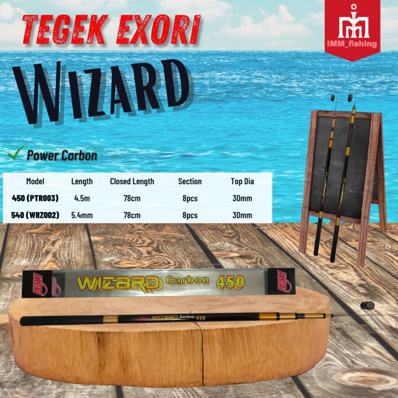 TEGEK EXORI WIZARD | Tongkat Pancing | Fishing Rod | Pole