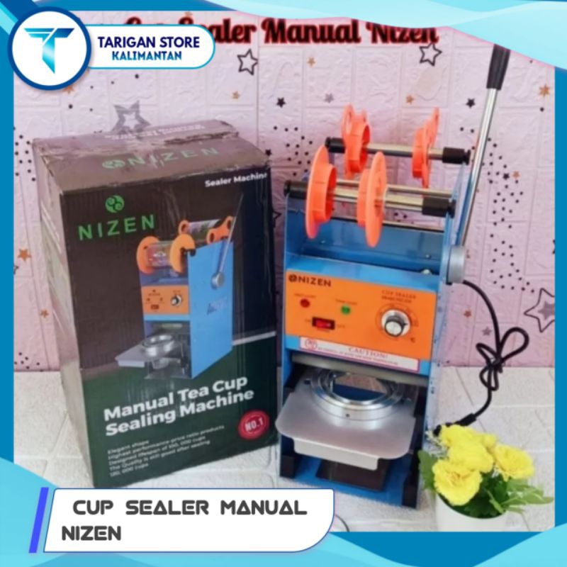 Mesin Penutup Gelas Plastik / Cup Sealer Manual Nizen NZ-D8 22oz