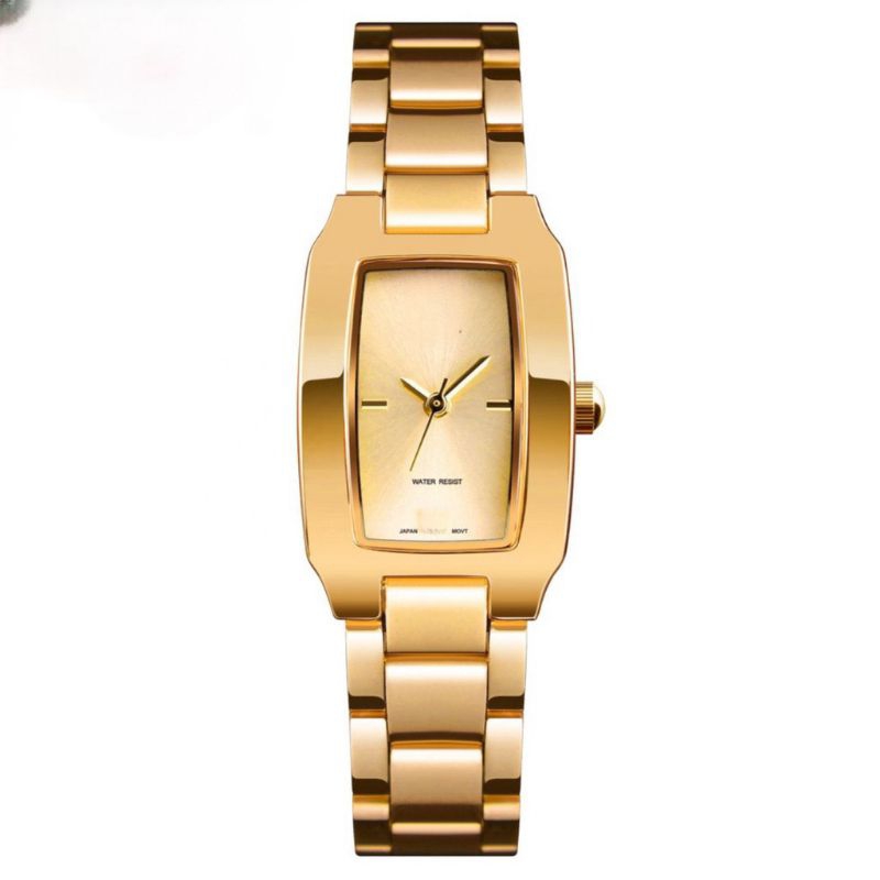 (Cod)Jam Tangan Wanita Casio Quartz Oval Strap Rantai/Stell (Dikirim Dari Jakarta)Laris