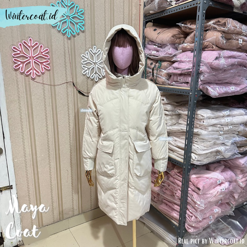 Padding coat jacket wanita import hangat waterproof sale maya padded mantel musim dingin gunung