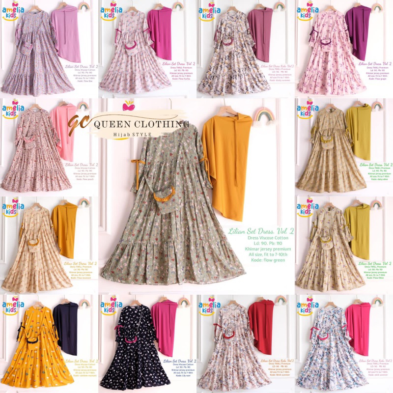 LILIAN VOL.2 SET DRESS KIDS NEW || ORIGINAL BY AMELIA KIDS