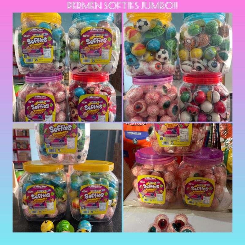 JUMBO PERMEN LUNAK MERK SOFTIES ISI 50PCS