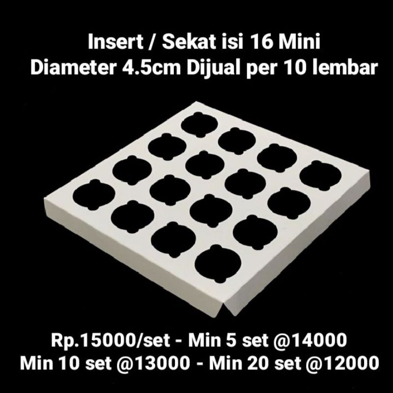 

Insert/sekat isi 16 mini diameter 4.5cm utk box 25x25cm dijual per 10 lembar