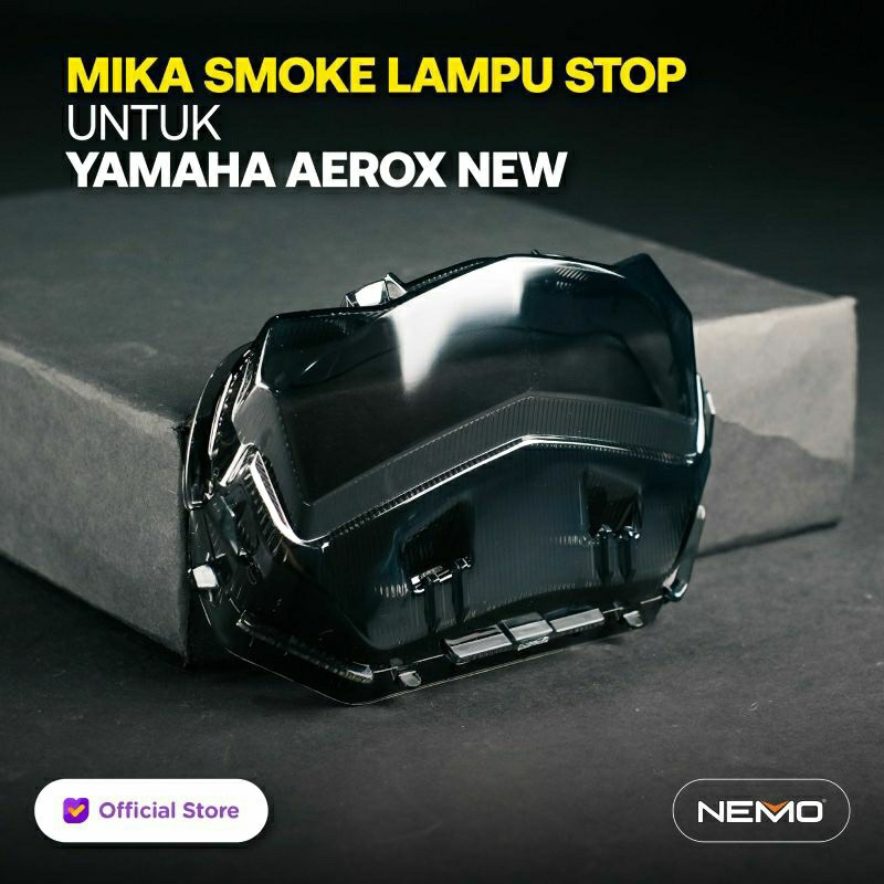 Mika Lampu Stop New Aerox Connected / Cover Mika Rem Aerox New Nemo
