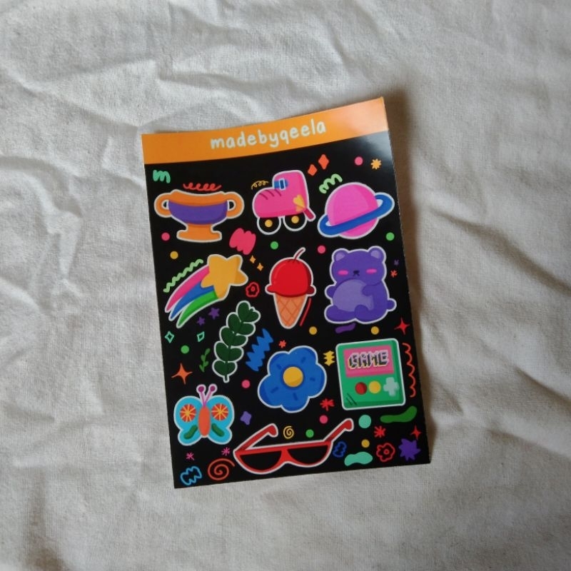

Colorfull journaling sticker sheet✨| Aesthetic sticker | madebyqeela