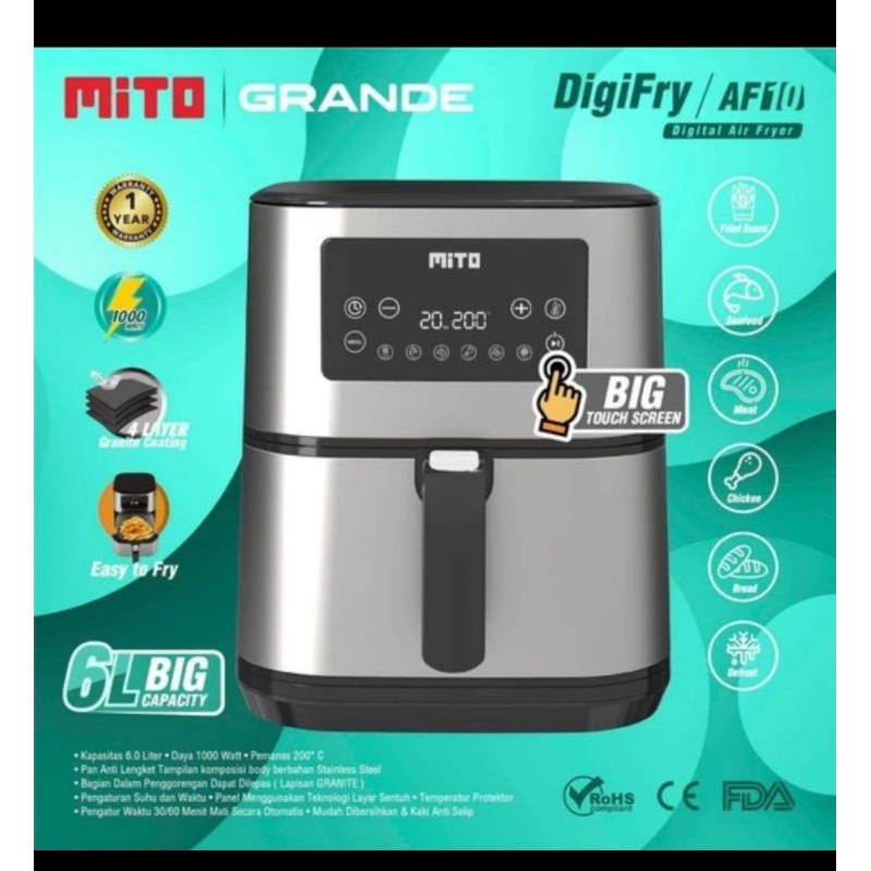 MITO DIGIFRY AF 10 KAPASITAS 6 LITER