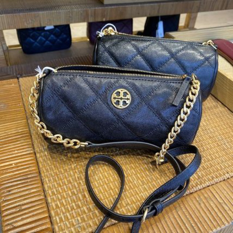 Tory Burch Miller Black Willa Barrel Crossbody Bag TB 141024