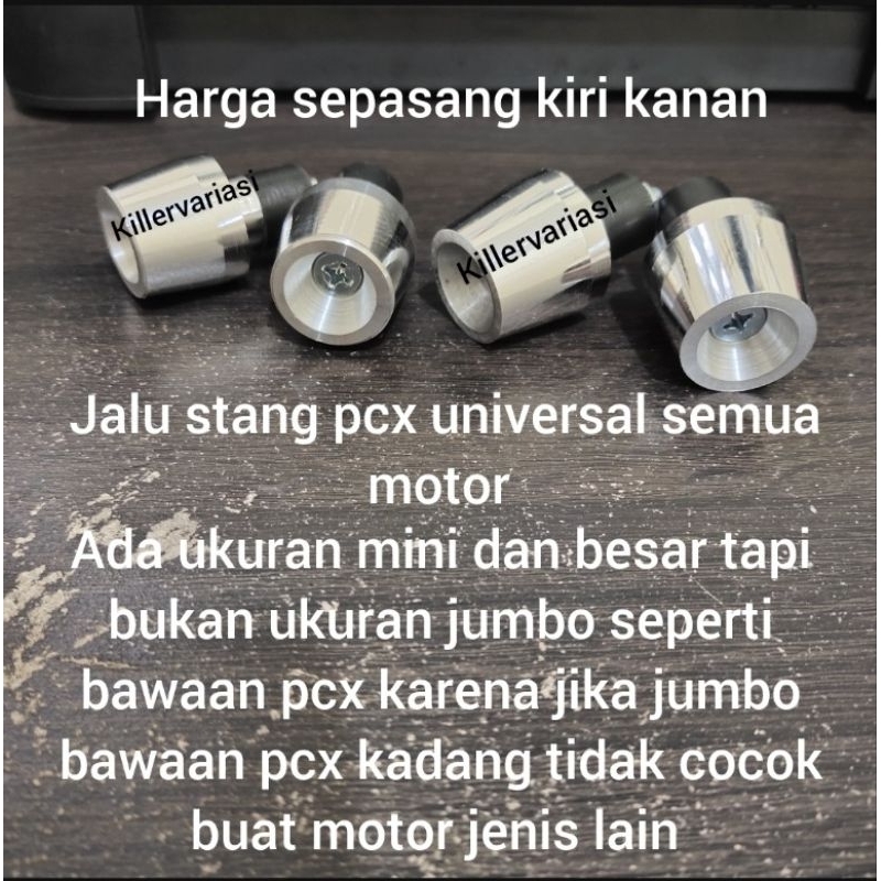 Jalu bandul stang universal model pcx warna chrome harga sepasang