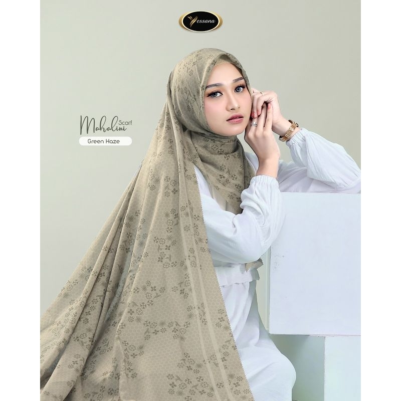 Jilbab Segi Empat Notif Mahalini Scarft By Yessana