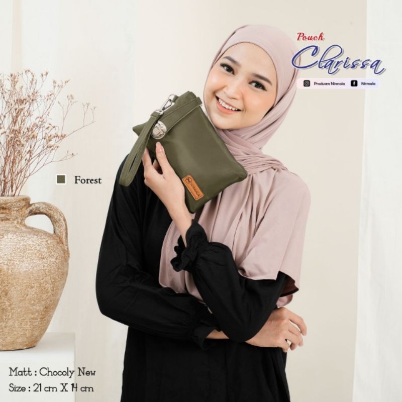 PRE ORDER POUCH CLARISSA BY NIRMALA BAHAN CHOCOLY ANTI AIR PREMIUM WATERPROOF