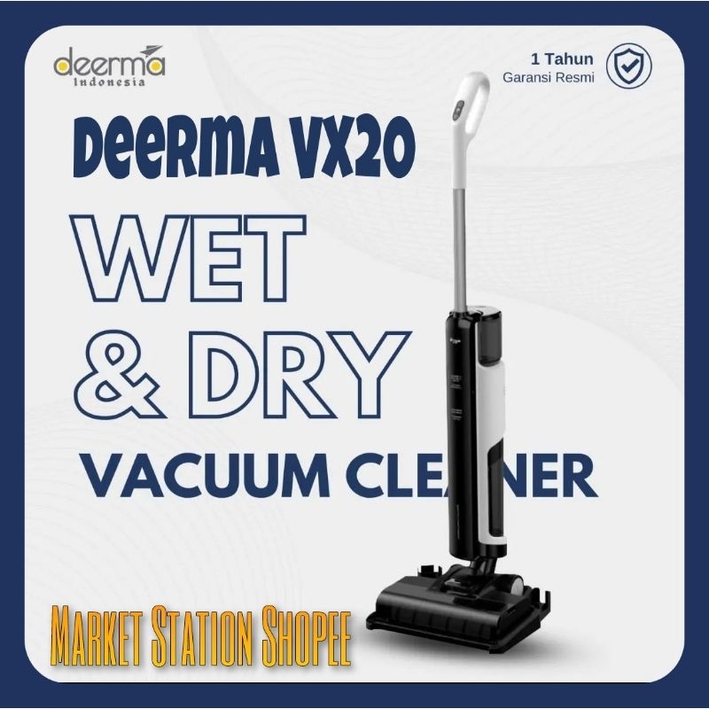 Deerma VX20 Wet Dry Smart Vacuum Cleaner dual Shaft Penyedot Debu dan Pel