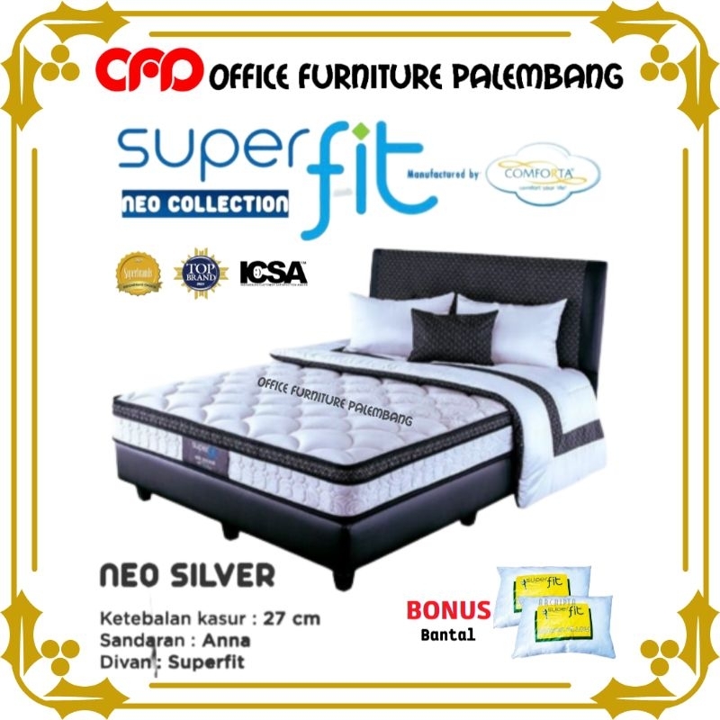 springbed superfit by comforta neo silver matras kasur spring bed