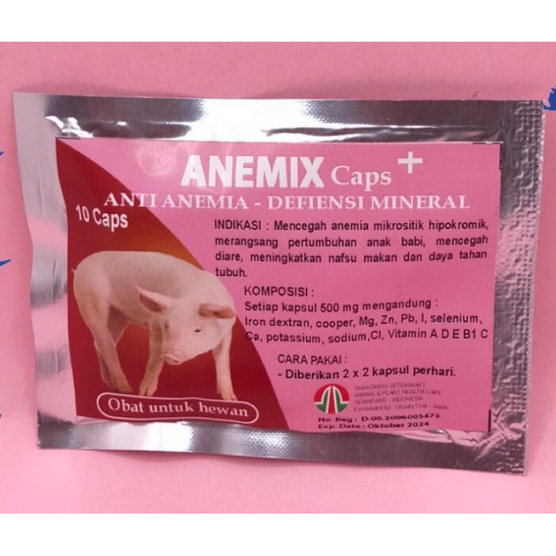 OBAT ANEMIA BABI ANEMIX 10 CAPS - MENCEGAH ANEMIA