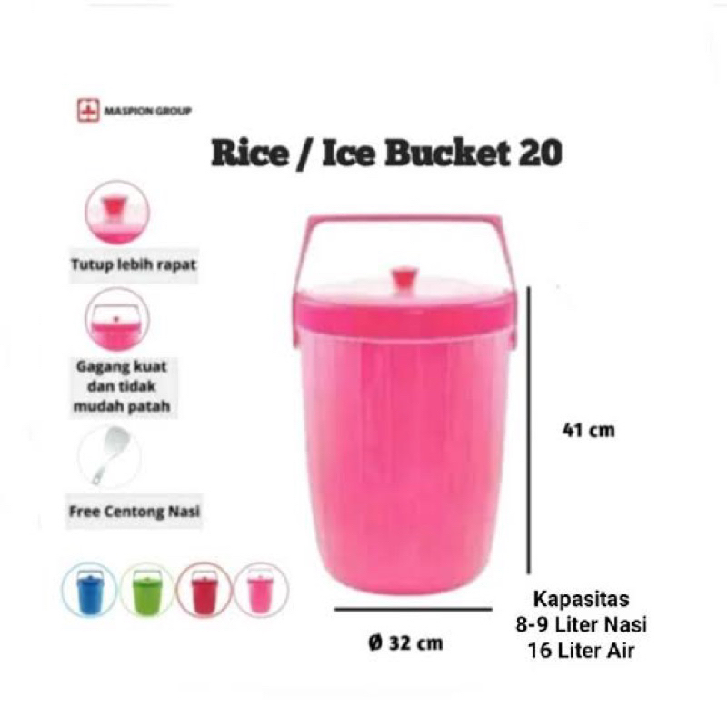 Rice bucket Maspion 20 lt / Ice bucket 20 Liter