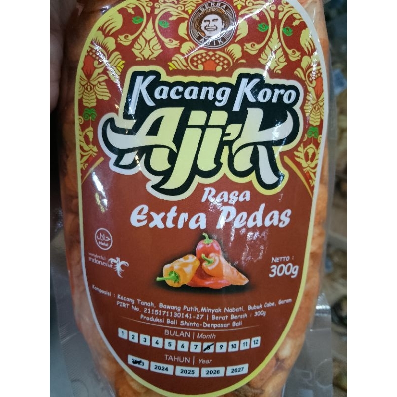 KACANG KORO GETES (TUMBUK) “AJIK” ASLI KHAS BALI 300 GR