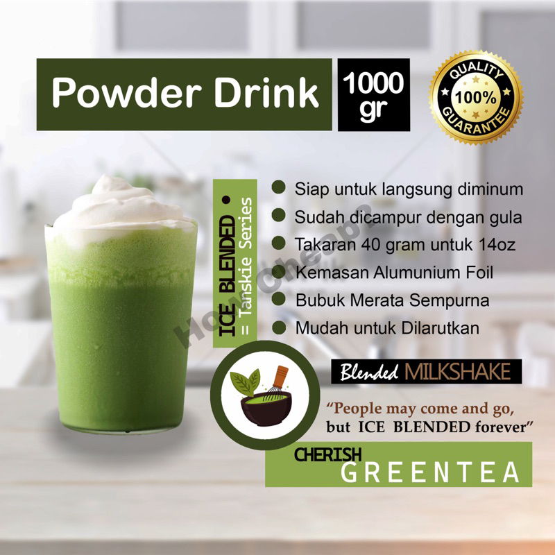 Greentea Powder 1kg Bubble Drink [Ready to Drink] #022