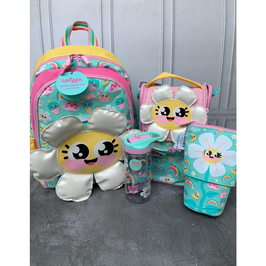 SMIGGLE MOVIN JUNIOR SET BACKPACK FLOWERS BIG - SET TAS SMIGGLE