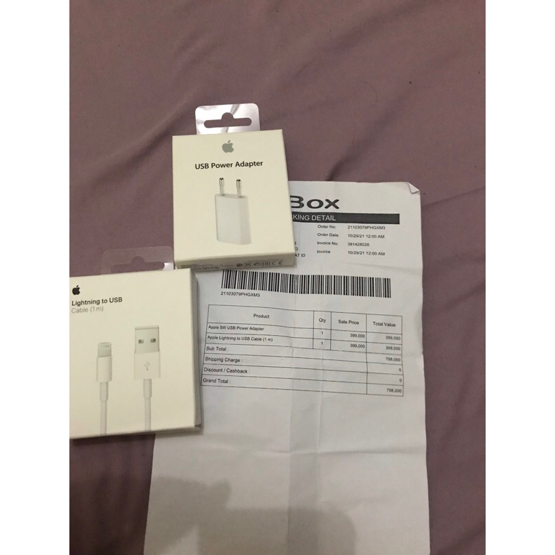 preloved charger iphone ori ibox