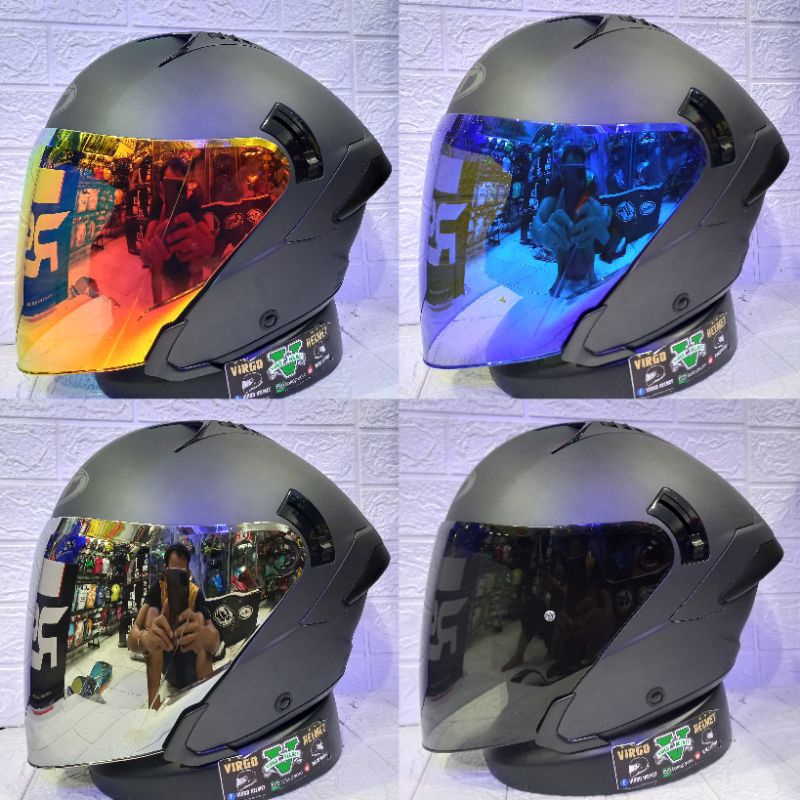 HELM KYT NFJ SOLID MATT ANTHRACITE PAKET GANTENG