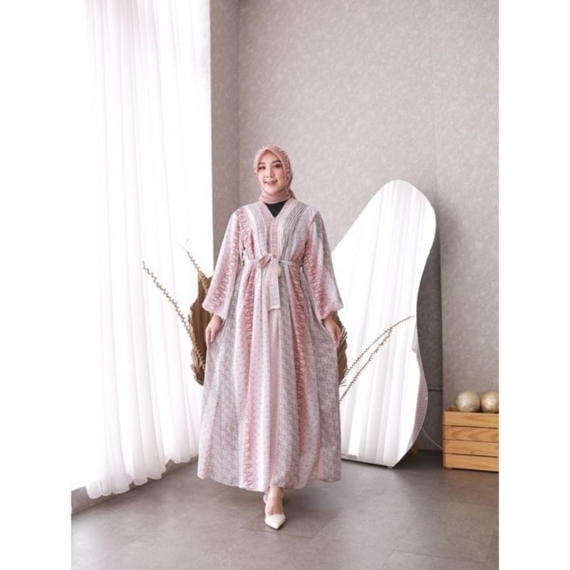 GAMIS DRESS CASUAL GIES MOTIF PLISKET CERUTY PREMIUM