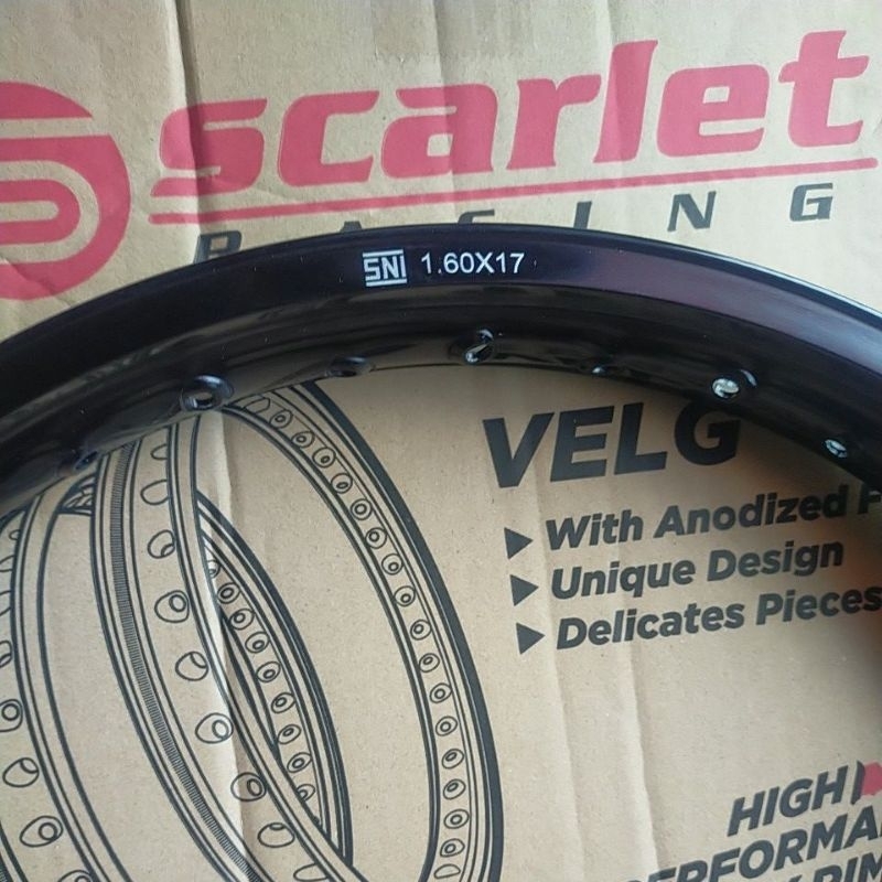 SCARLET RIM VELG WR KOTAK 160 RING 17 GOLD BLACK SILVER BLUE PURPLE TITAN ORANGE RED GREEN