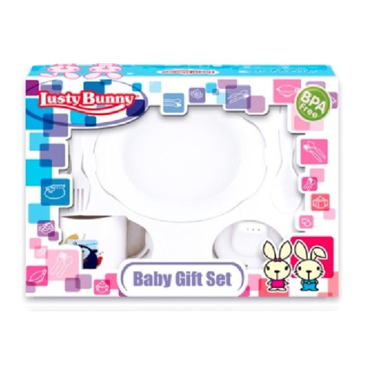 LUSTY BUNNY Baby Feeding Gift Set Alat Makan Bayi isi 5 - LB 1406