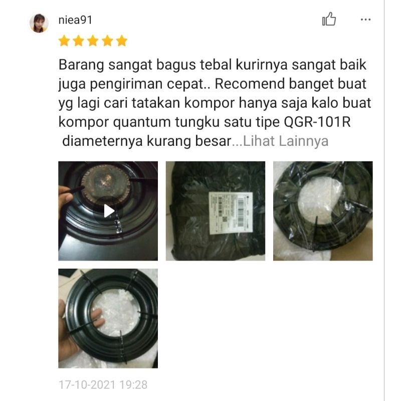 TUNGKU TATAKAN DUDUKAN KOMPOR QUANTUM  KAKI 5 KUALITAS SUPER TEBAL