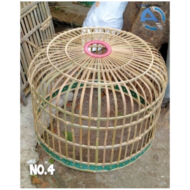 1 Kurungan Kandang bambu bulat, NO.4, Umbaran Entok Ayam Jago, unggas lainya