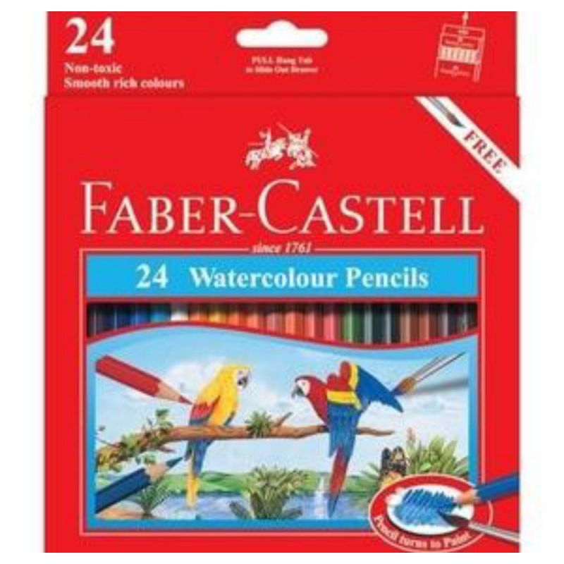 

Pencil Warna Faber-Castell 24 Water Colour / Free Kuas