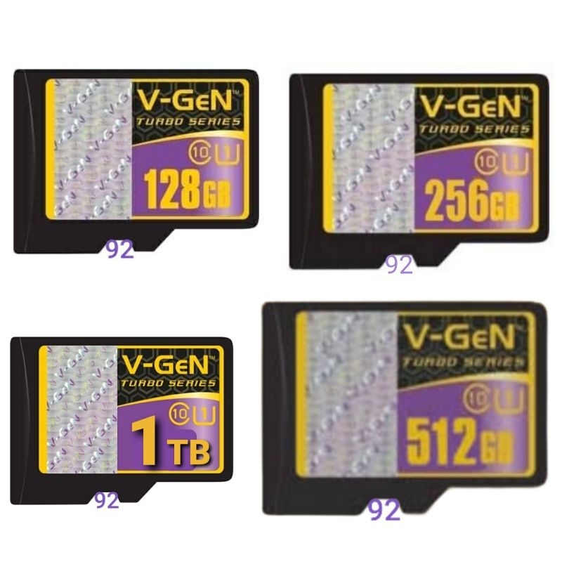 Memori Micro SD V-Gen Memory Card 128gb 256gb 512gb + Adaptor Turbo Class 10 Original Camera DSLR Ka