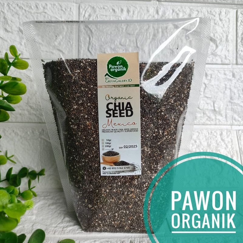 500gr Chia seeds Hitam , Putih Organic Black Chia Seed mexico Organik Chiaseed Hitam Mexico