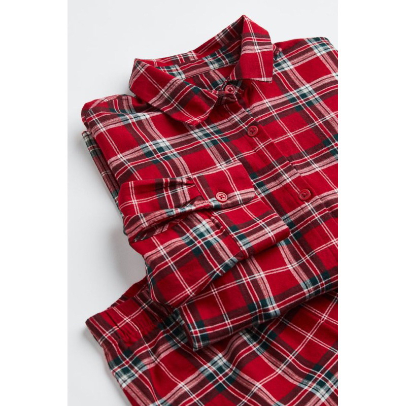 H&amp;M plaid Flannel Pajamas Set Original