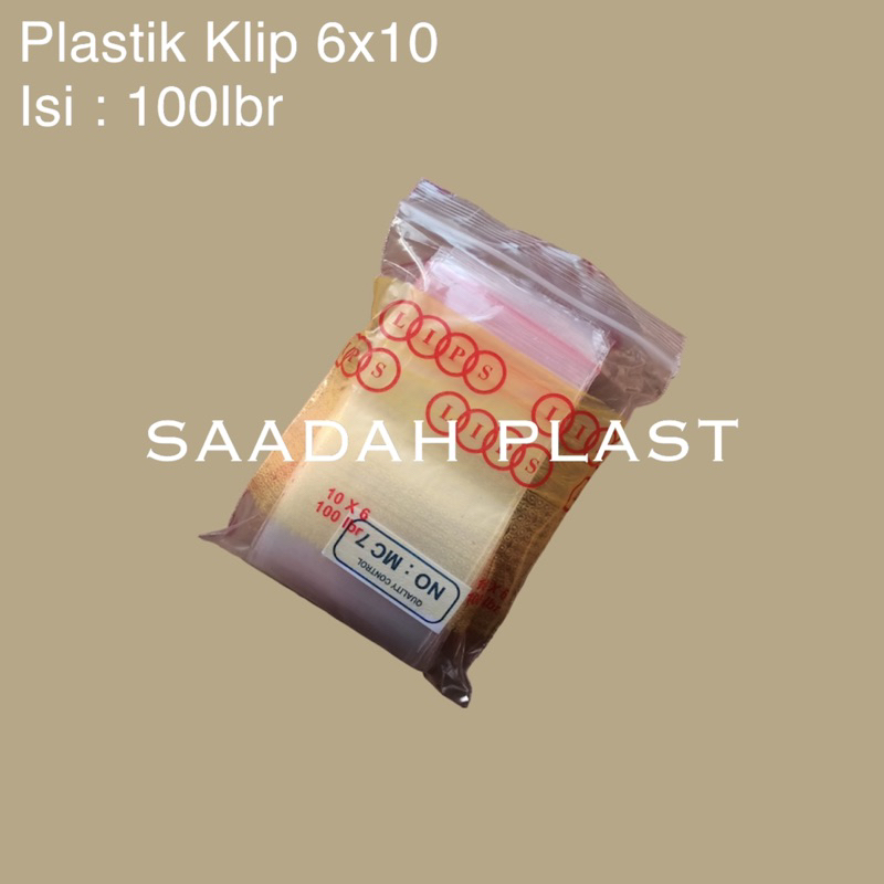 Plastik Klip 6x10 isi 100lbr / Zipper Lock Plastik Obat Clips