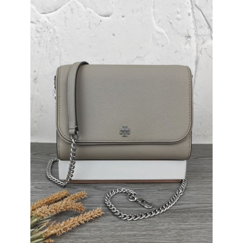 TB Emerson Chain Wallet Gray Chalk